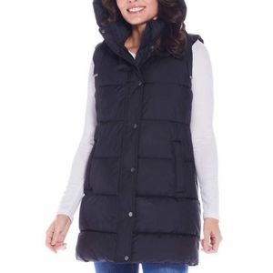 Weatherproof long puffer vest